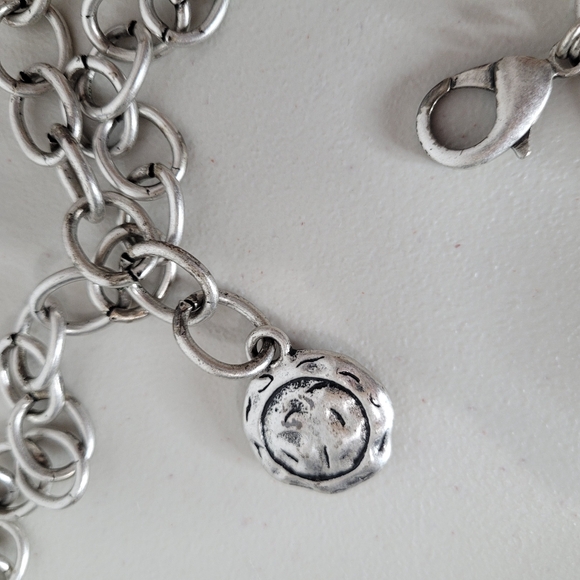 Chico's Enamel Medallion Antiqued Vintage Hue Chain Belt - Size OS - Picture 7 of 9